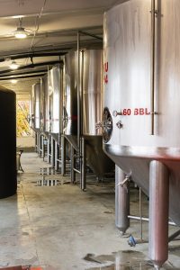 Philadelphia Brewing Co: beer tanks in the brewery